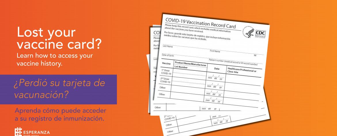CDC vaccine card banner